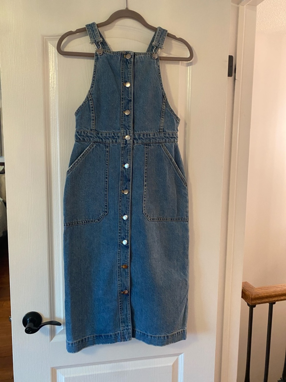 Denim overall dress ladies size 2